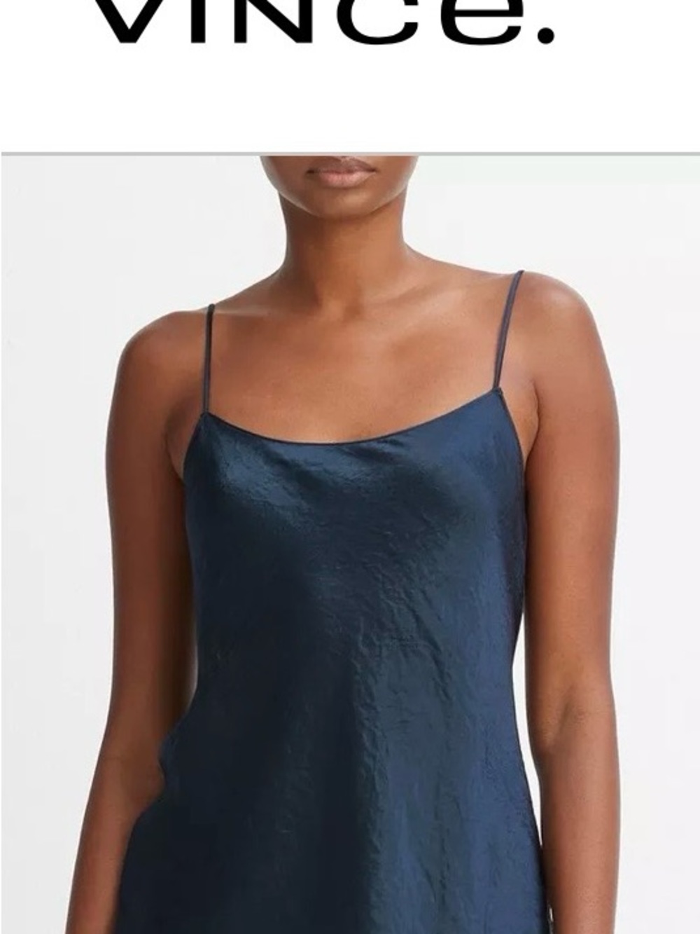 Vince Navy Satin Slip Cami size xs